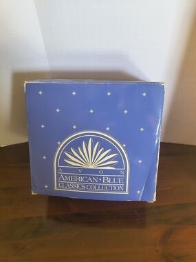 Pair Of Avon American Blue Classics Collection Water Goblets Made in France NIB